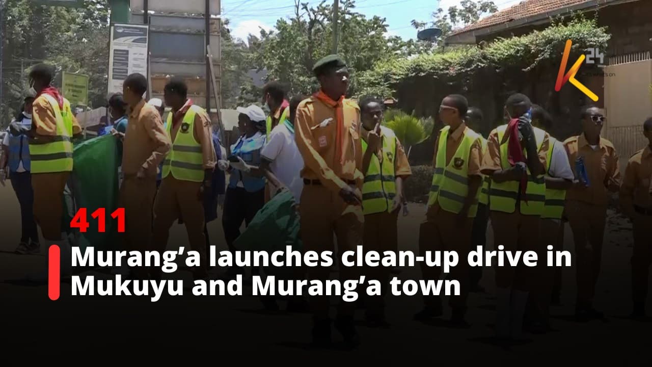 K24 TV video preview of the Murang’a clean-up drive